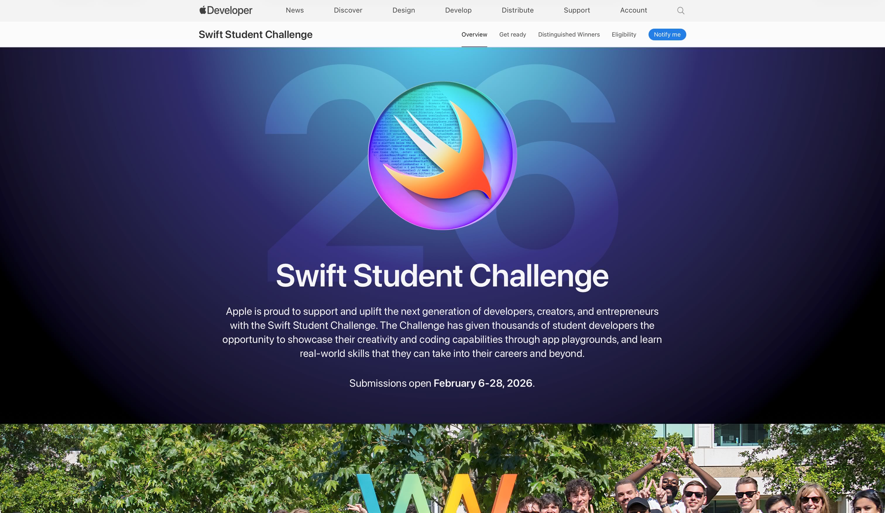 Swift Student Challenge website